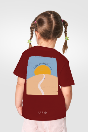 Kids Unisex Maroon Big Dreams Tshirt