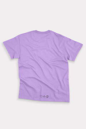 Purple Women's cut tshirt inspired from kids art cotton happiness Amman jordan 