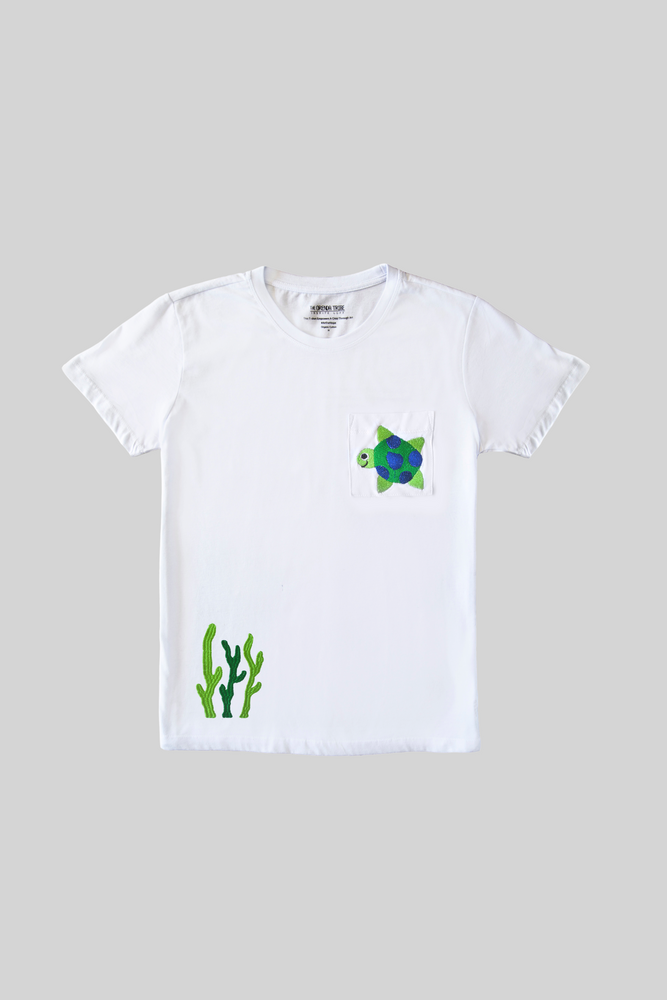 Riley The Turtle Embroidered - Unisex Tshirt
