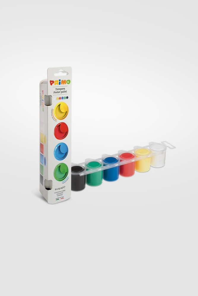 Primo Premium Ready-mix poster paint 6 colours