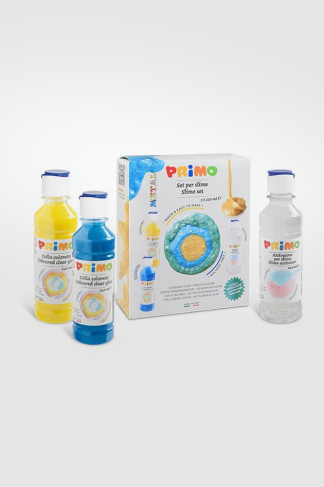 Primo Coloured Clear Glue Metallic Slime Set