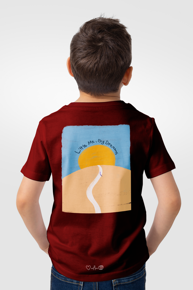 Kids Unisex Maroon Big Dreams Tshirt