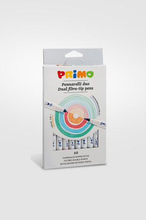 Primo Dual Fibre-Tip Pens 10 Dual Tip