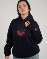 Blue Navy Boqaa Hoodie Qiladet Ghazzeh Hoodie (Gaza’s Necklace)
