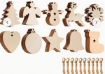 Christmas: Set of 6 Ornaments (Wooden for Kids)