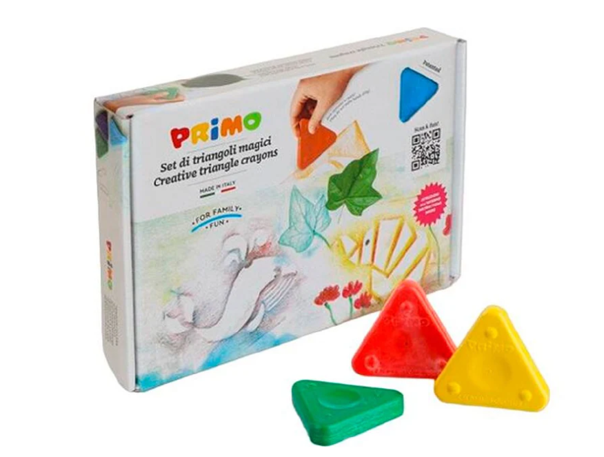 Primo Wax Triangles 8 Colours + Stencils