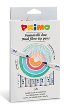 Primo Dual Fibre-Tip Pens 10 Dual Tip