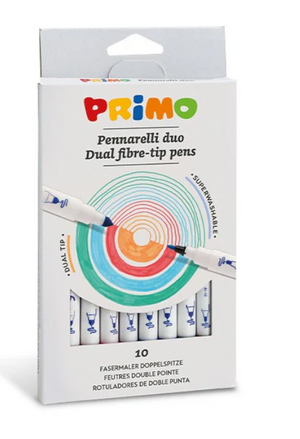Primo Dual Fibre-Tip Pens 10 Dual Tip