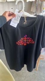 Ramz yaffa blossom orange black Short sleeve tshirt XL