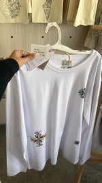 Ramz white tshirt long sleeve patches gaza ramallah XL