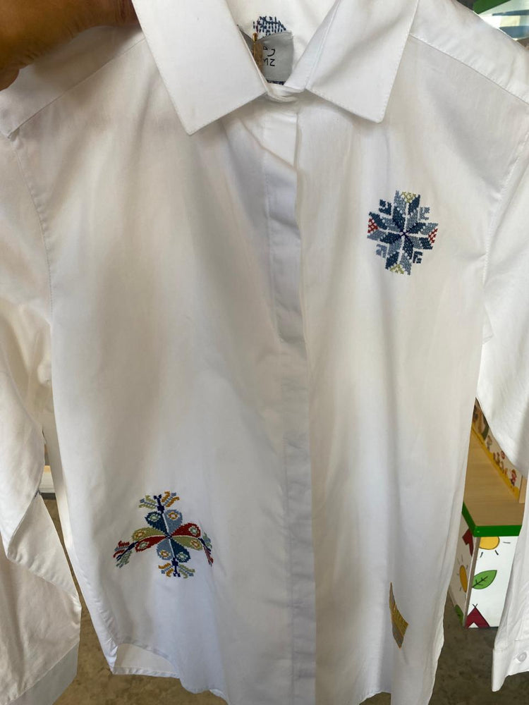 Ramz White shirt patches S