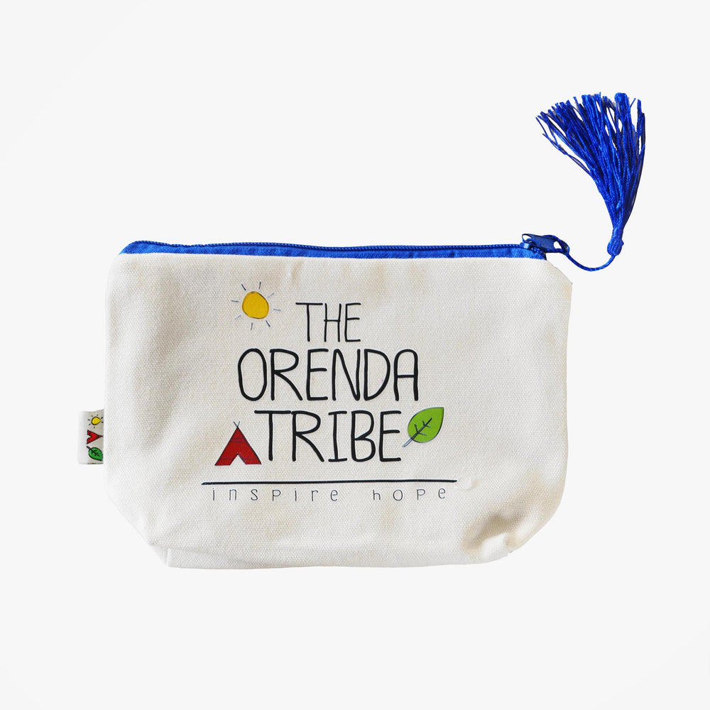 cotton canvas pouch with fish